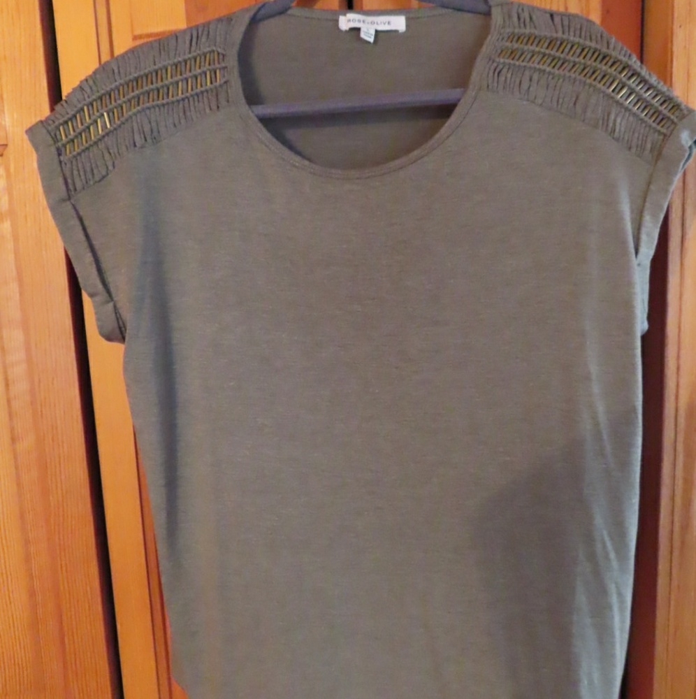 Rose & Olive Embellished Top